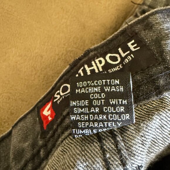 SouthPole Men’s Distressed Classic Straight Leg Jeans, Black, Size 46 - Picture 9 of 9